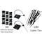 Electriduct Mounting Base Kit- 1" bases(25) + 6" ties(25)- Black CT-ED-ABM-100-BK-KIT - alternate 1